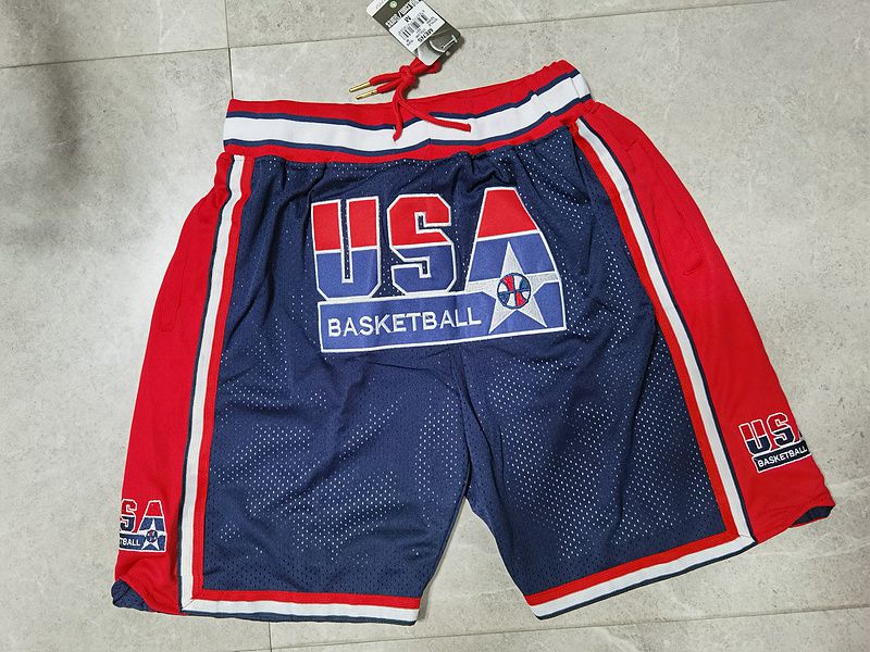 2025 Men NBA USA Shorts Blue style 2-0